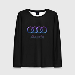 Женский лонгслив Audi neon logo