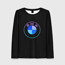 Лонгслив женский BMW neon logo, цвет: 3D-принт