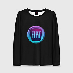 Лонгслив женский FIAT logo neon, цвет: 3D-принт