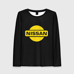 Женский лонгслив Nissan yellow logo