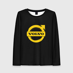 Женский лонгслив Volvo yellow logo