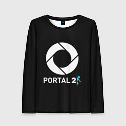 Женский лонгслив Portal2 logo game