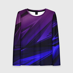 Женский лонгслив Абстракция из градиента и линий