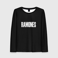 Женский лонгслив Ramones white logo