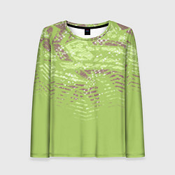 Лонгслив женский Крокодила кожа абстракция, цвет: 3D-принт