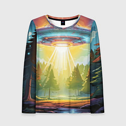 Лонгслив женский UFO In The Forest, цвет: 3D-принт