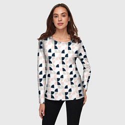 Лонгслив женский Узор полукруг, цвет: 3D-принт — фото 2