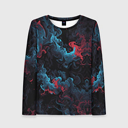 Лонгслив женский Цветные клубы дыма, цвет: 3D-принт