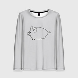 Женский лонгслив Бодрый пиг