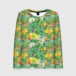 Женский лонгслив Груши и птицы