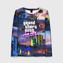 Женский лонгслив GTA vice city коллаж