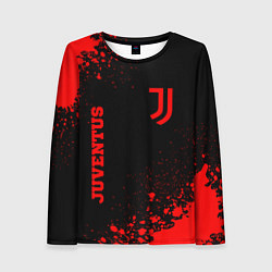 Женский лонгслив Juventus - red gradient вертикально