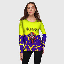 Лонгслив женский Horizon zero dawn разломы, цвет: 3D-принт — фото 2