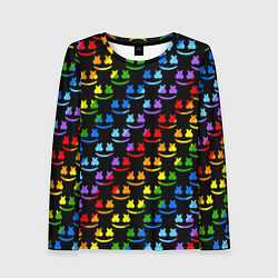 Лонгслив женский Marshmello pattern neon, цвет: 3D-принт