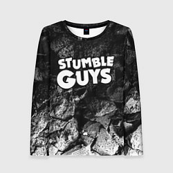 Лонгслив женский Stumble Guys black graphite, цвет: 3D-принт