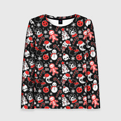 Женский лонгслив Кавайные чудаки на Рождество