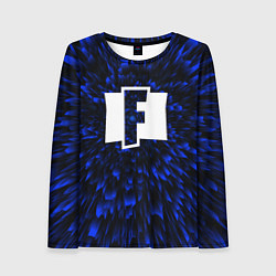 Лонгслив женский Fortnite blue energy, цвет: 3D-принт