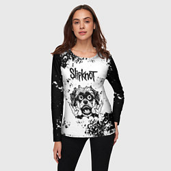 Лонгслив женский Slipknot - рок пес, цвет: 3D-принт — фото 2