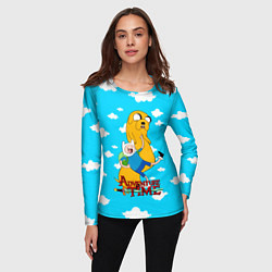 Лонгслив женский Время приключений, цвет: 3D-принт — фото 2