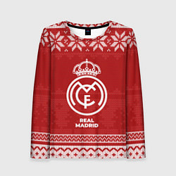 Лонгслив женский Новогодний Real Madrid, цвет: 3D-принт