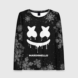 Лонгслив женский Снежный Marshmello, цвет: 3D-принт