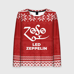 Лонгслив женский Новогодний Led Zeppelin, цвет: 3D-принт