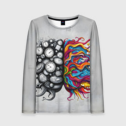 Женский лонгслив Полушария мозга