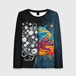 Женский лонгслив Креативный мозг