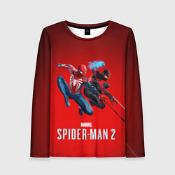 Лонгслив женский Два паука Marvel spider man 2, цвет: 3D-принт