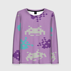 Лонгслив женский Пиксели, цвет: 3D-принт