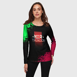 Лонгслив женский Вартандер брызги красок, цвет: 3D-принт — фото 2