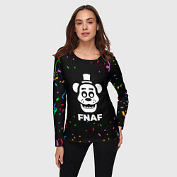 Лонгслив женский FNAF конфети, цвет: 3D-принт — фото 2