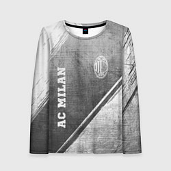 Женский лонгслив AC Milan - grey gradient вертикально