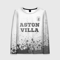 Лонгслив женский Aston Villa - white gradient посередине, цвет: 3D-принт