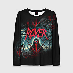 Лонгслив женский Roker - blood in the ground, цвет: 3D-принт