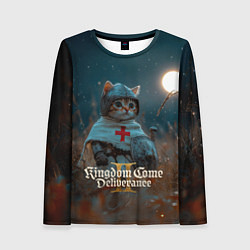 Лонгслив женский Kingdom Come Deliverance 2 рыцарь котенок, цвет: 3D-принт