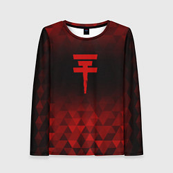 Лонгслив женский Tokio Hotel red poly, цвет: 3D-принт
