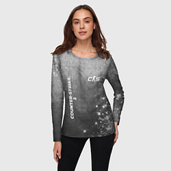 Лонгслив женский Counter-Strike 2 - grey gradient вертикально, цвет: 3D-принт — фото 2