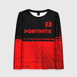 Лонгслив женский Fortnite - red gradient посередине, цвет: 3D-принт