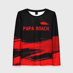 Лонгслив женский Papa Roach - red gradient посередине, цвет: 3D-принт