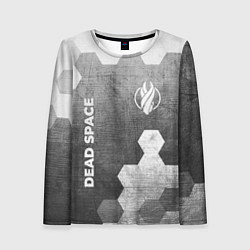 Женский лонгслив Dead Space - grey gradient вертикально