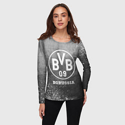 Лонгслив женский Borussia - grey gradient, цвет: 3D-принт — фото 2