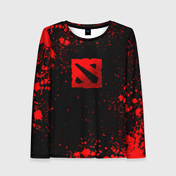Лонгслив женский Красные брызги - Dota 2, цвет: 3D-принт