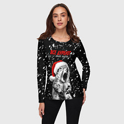 Лонгслив женский Все дуреют с этой пурги, цвет: 3D-принт — фото 2