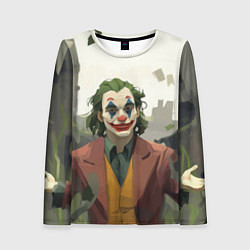 Лонгслив женский Довольный Джокер, цвет: 3D-принт