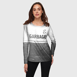 Лонгслив женский Garbage - white gradient посередине, цвет: 3D-принт — фото 2