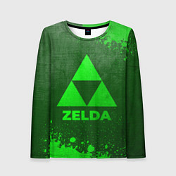 Лонгслив женский Zelda - green gradient, цвет: 3D-принт