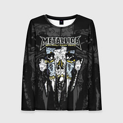 Лонгслив женский Metallica - skull with fangs, цвет: 3D-принт