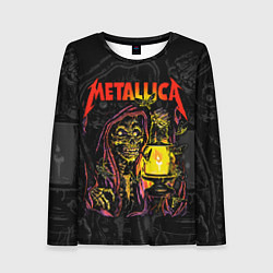 Лонгслив женский Metallica - skeleton with a lantern, цвет: 3D-принт
