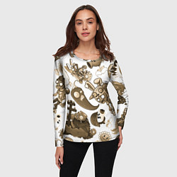 Лонгслив женский Растения против зомби в бежевых тонах, цвет: 3D-принт — фото 2
